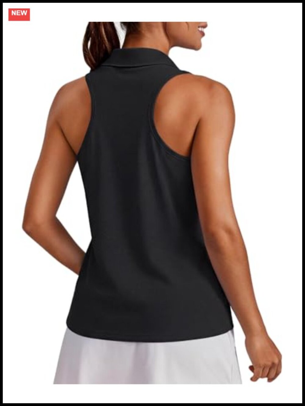Women's UPF 50+ Golf Polo Sleeveless Tennis Tank Top Moisture Wicking